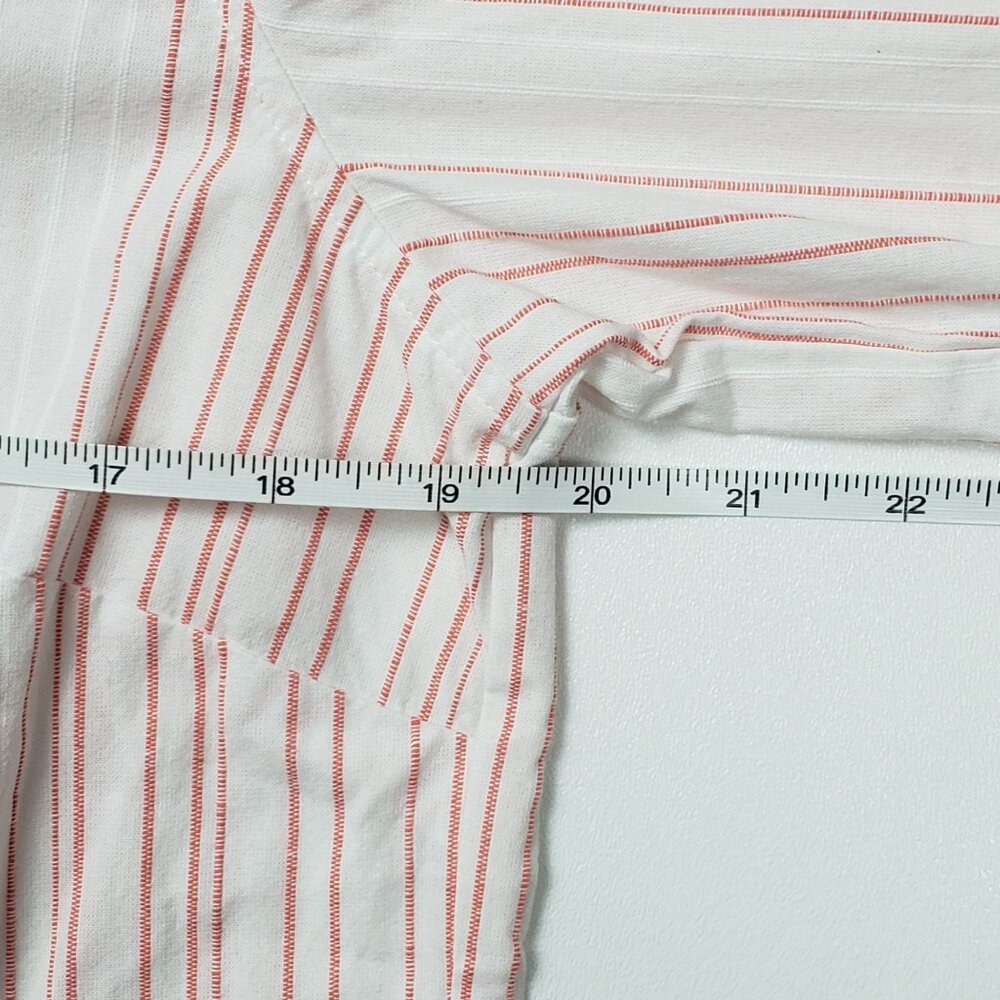 UNTUCKit Women Durfort Popover Tunic 100% Cotton White & Highlighter Pink Stripe - Picture 8 of 16